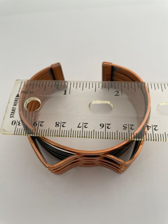MCM VINTAGE RENOIR Solid Copper Wide Cuff - image 4