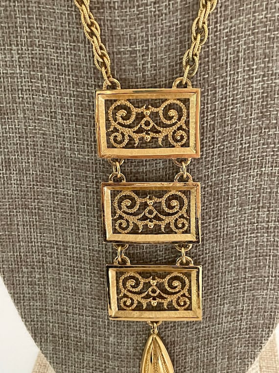 CROWN TRIFARI LARGE 1970s Necklace, Signed - image 4