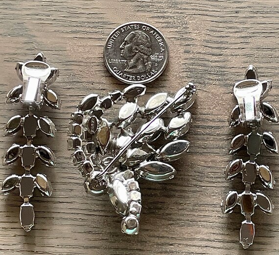 VINTAGE KRAMER RHINESTONE Set, Statement Brooch a… - image 7