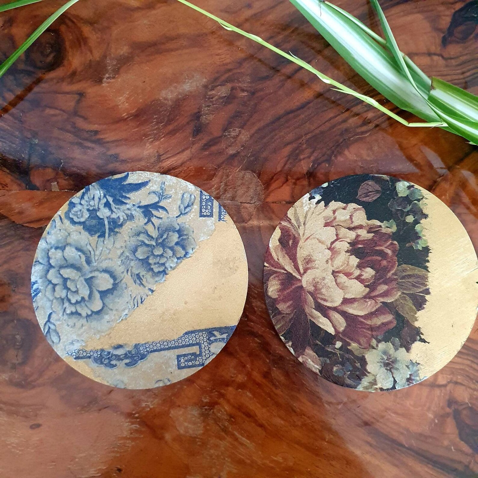 Set Coaster decoupage vintage Etsy