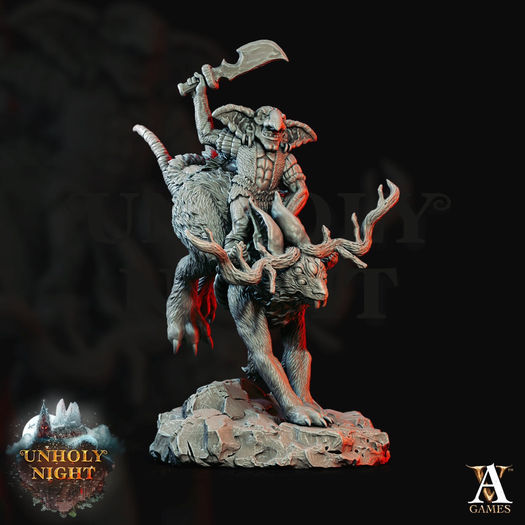 Goblin Fastieth Rider Mini Goblin Riders Miniatures by Archvillain - Etsy