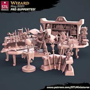 Wizard Set Miniatures by STL Miniatures