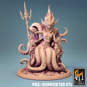 Queen of the Sea and Merfolk Sea Guardian Miniatures by Rescale Miniatures
