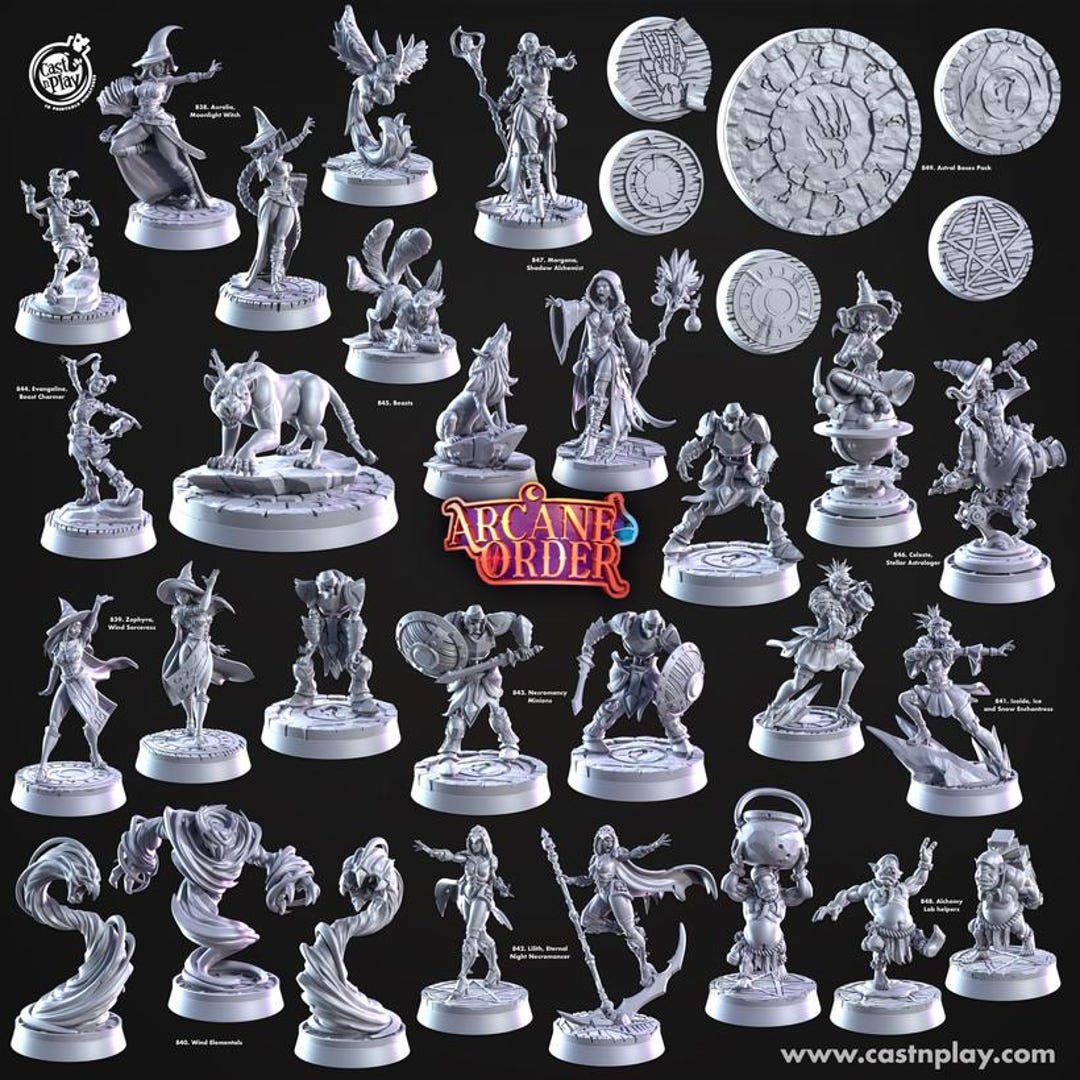 Arcane Order Miniatures Set by Cast N' Play Miniatures - Etsy