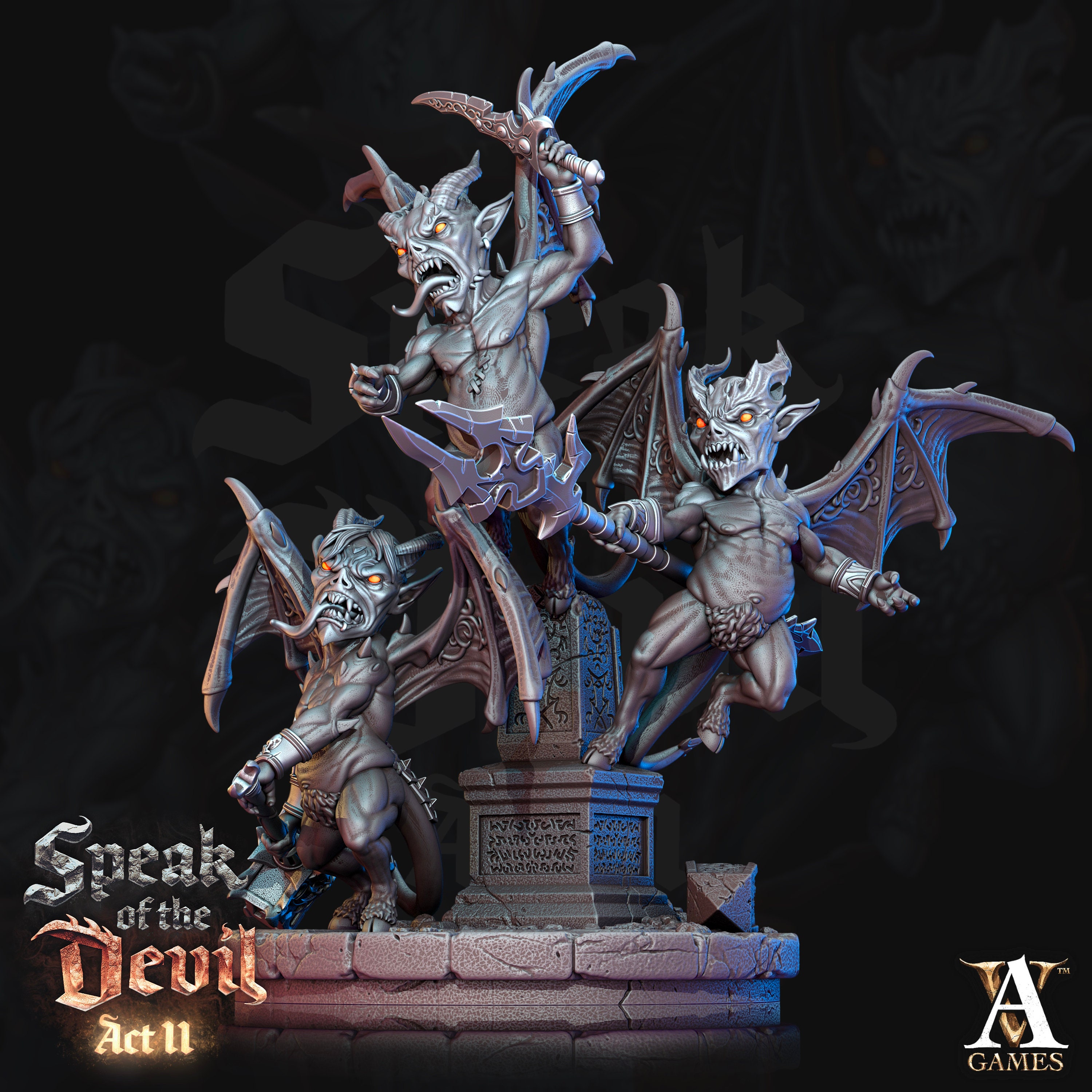 Malignant Devil Miniatures by Archvillain - Etsy
