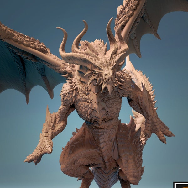 Bahamut dragon Miniature by Rescale Miniatures