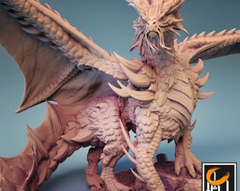 Gold Dragon Miniature by Rescale Miniatures
