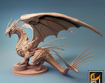 Dragon Construct Miniature by Lord of the Print (Mecha Dragon)