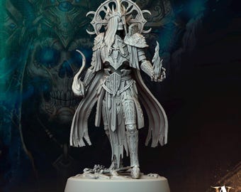 Darkspell Lieutenant Miniatures by Archvillain Miniatures (Stoa Mortis the Undying Academy Set)