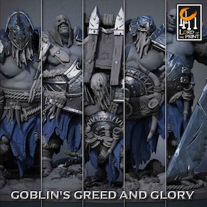 Ogres, Goblin Army Miniatures by Lordo fo the Print