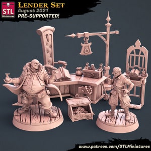Money Lenders Set Miniatures by STL Miniatures