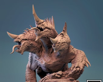 Dracocerberus and Stygian Warhound Miniatures by Rescale Miniatures
