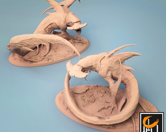 Land Crawler (Mutated Shark) Miniature by Rescale Miniatures