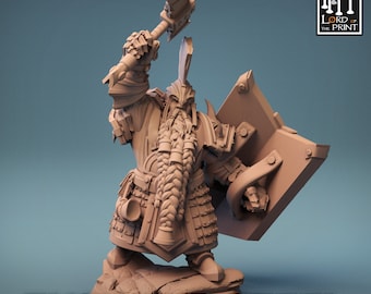 Dwarven Soldiers Axe Miniatures (Tusk and Steel Set) By Rescale Miniatures