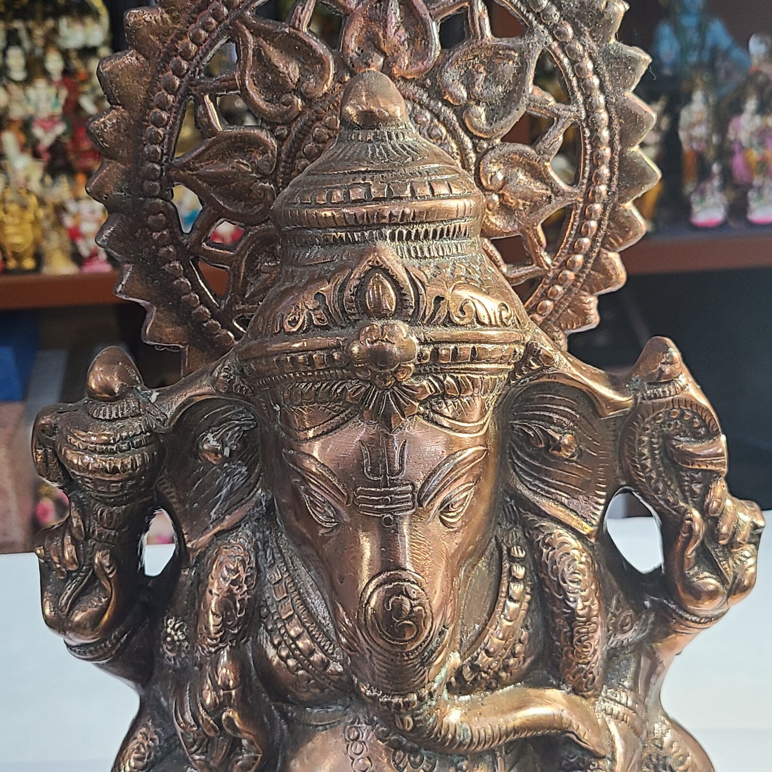 Ganesh Statue 100 Copper Hand Made Design Elegant Etsy