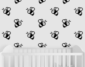 Bees Wall Decal Home Decor Bedroom Wall Sticker Bee Decor Bedroom Vinyl Wall Decal 0031DU