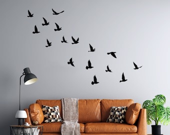 Birds Wall Decals | Birds Wall Art | Birds Wall Stickers | Wall Decor |Flying Birds Wall Decor| B01