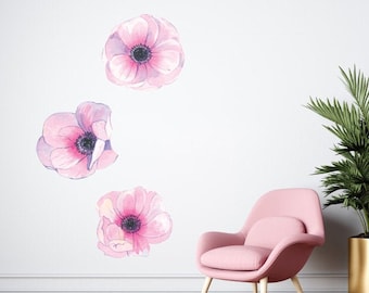 Beautiful Flowers Wall Decal | Colorful Wall Decal | Beautiful Flowers Wall Sticker | Decor Living Room Bedroom DU014