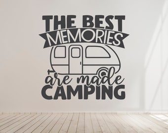 Camping is Life Wall Decals  | Nature Mountains Adventure Camping Wall Decal | Camping Exploring Vinyls for Outdoors Cars  SG1123