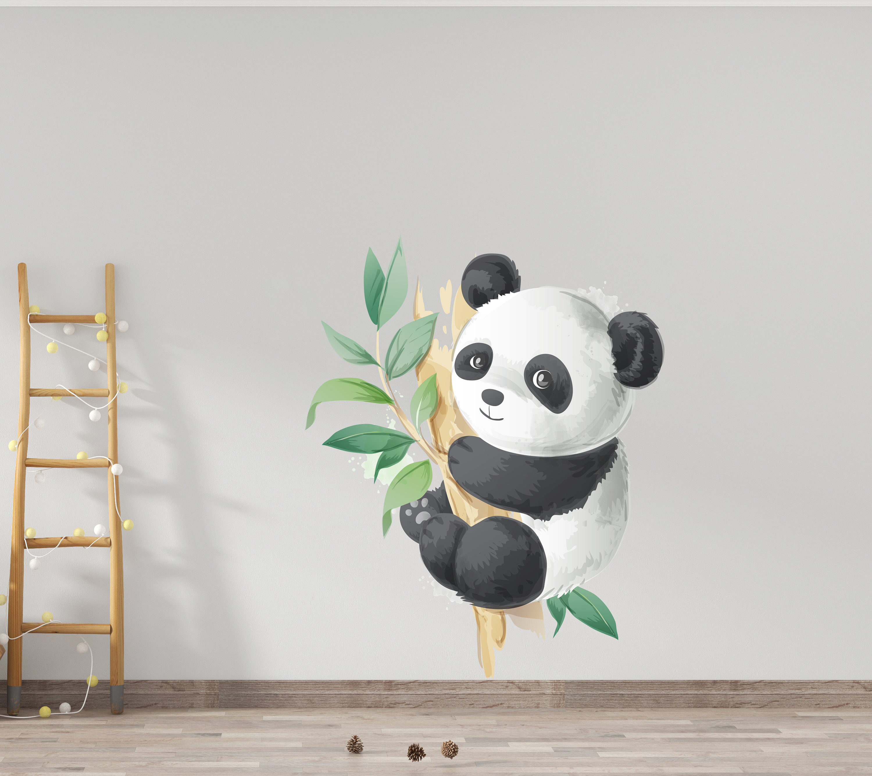 Panda Wall Decal Nursery Wall Decor Cute Panda Sticker Baby Panda Wall