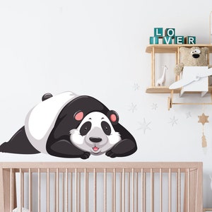 Wall Sticker for Kids Set of Panda Bears With Hearts 
