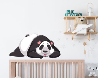 Panda Wall Decal For Nursery Wall Decor | Cute Panda Wall Sticker | Baby Panda Wall Decor For Baby Bedroom K027