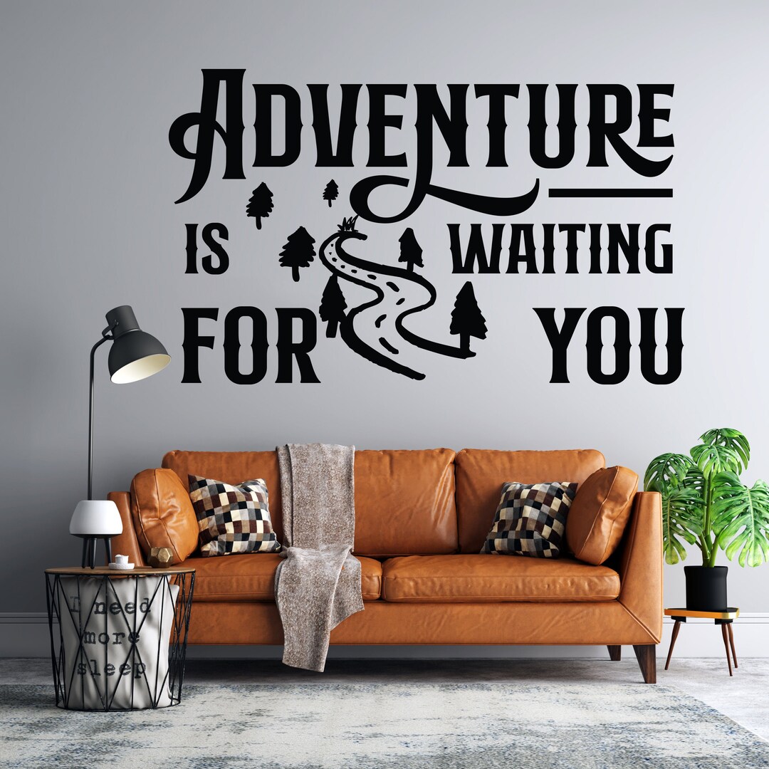 Adventure Wall Decal Camping Wall Decor Camping Decals Adventure Wall