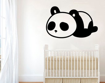 Panda Wall Decal Panda Bear Animals Bamboo Wall decor Wall Decal Window Sticker Vinyl sticker Handmade Custom Decals 331P