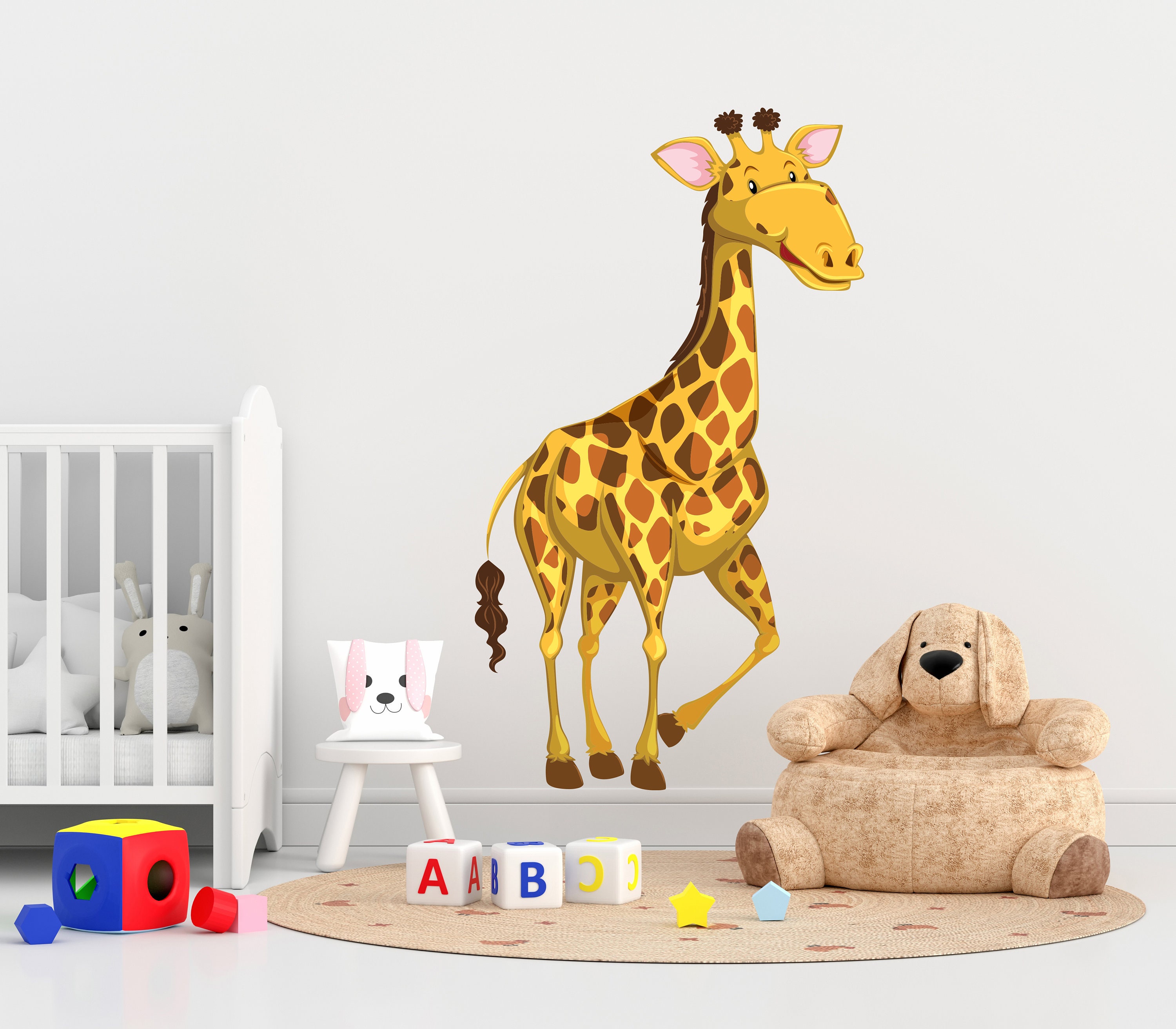 Giraffe Wall Decal for Nursery Giraffe Wall Decor Cute Giraffe Wall
