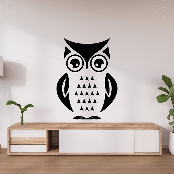 Owl Wall Decal Vinyl Sticker Owl Decal Vinyl Owl Silhouette Tree Wall Sticker Owl Sticker Vinyl Design B05
