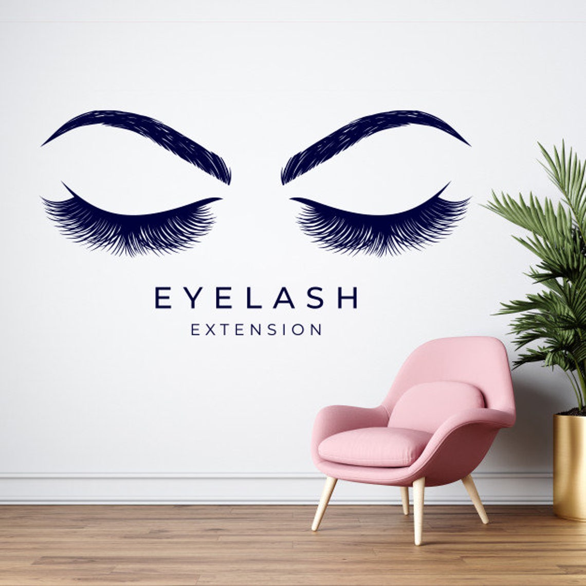 Eyelash Extension Wall Decal makeup Beauty Salon Makeup Lover Etsy