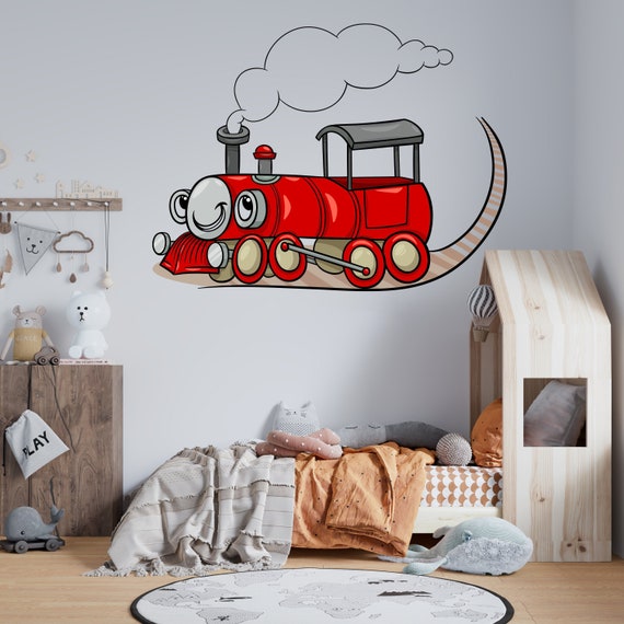 Autocollant mural train pour enfants