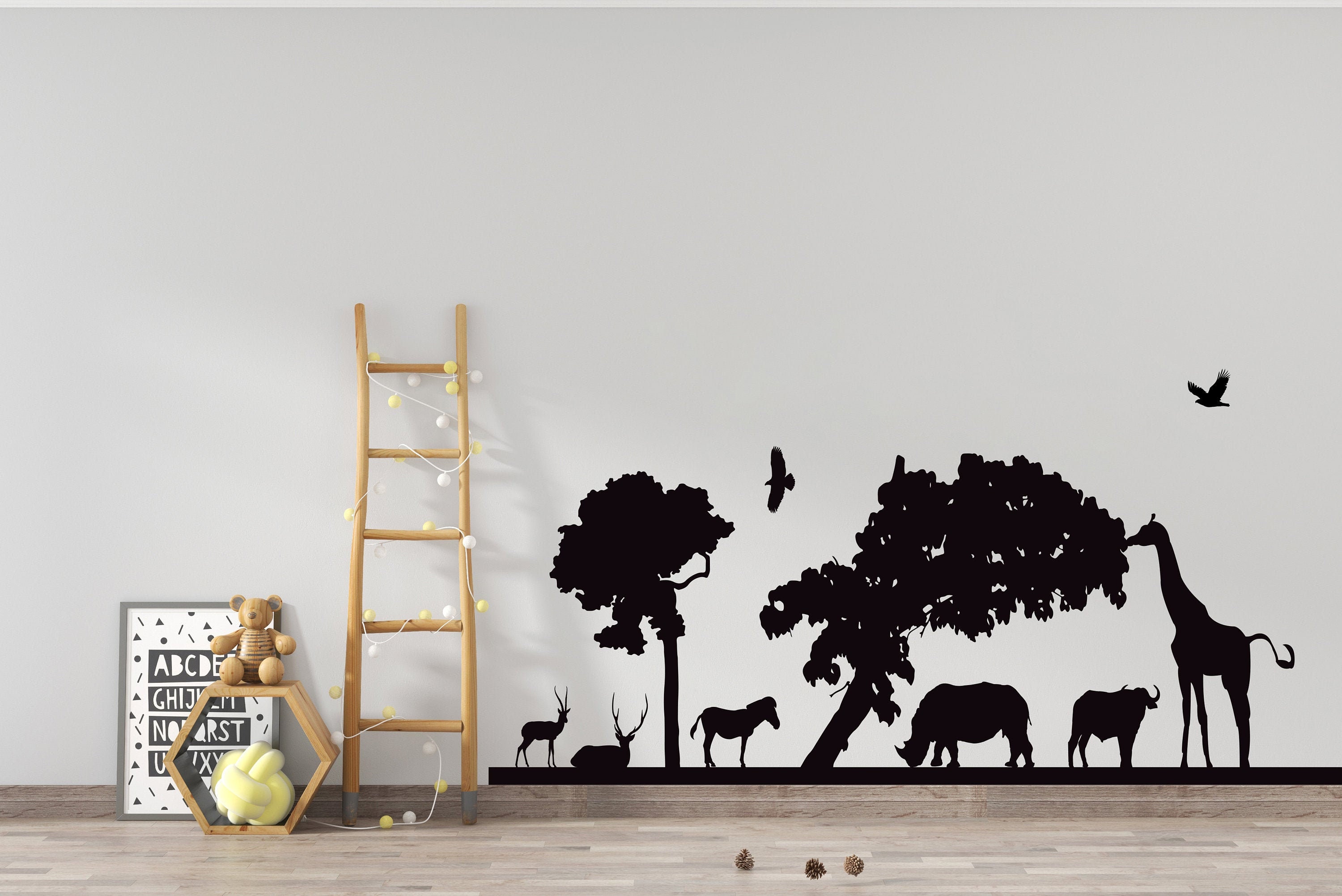 African Savannah Wall Decal African Wall Art Animal Wall Stickers