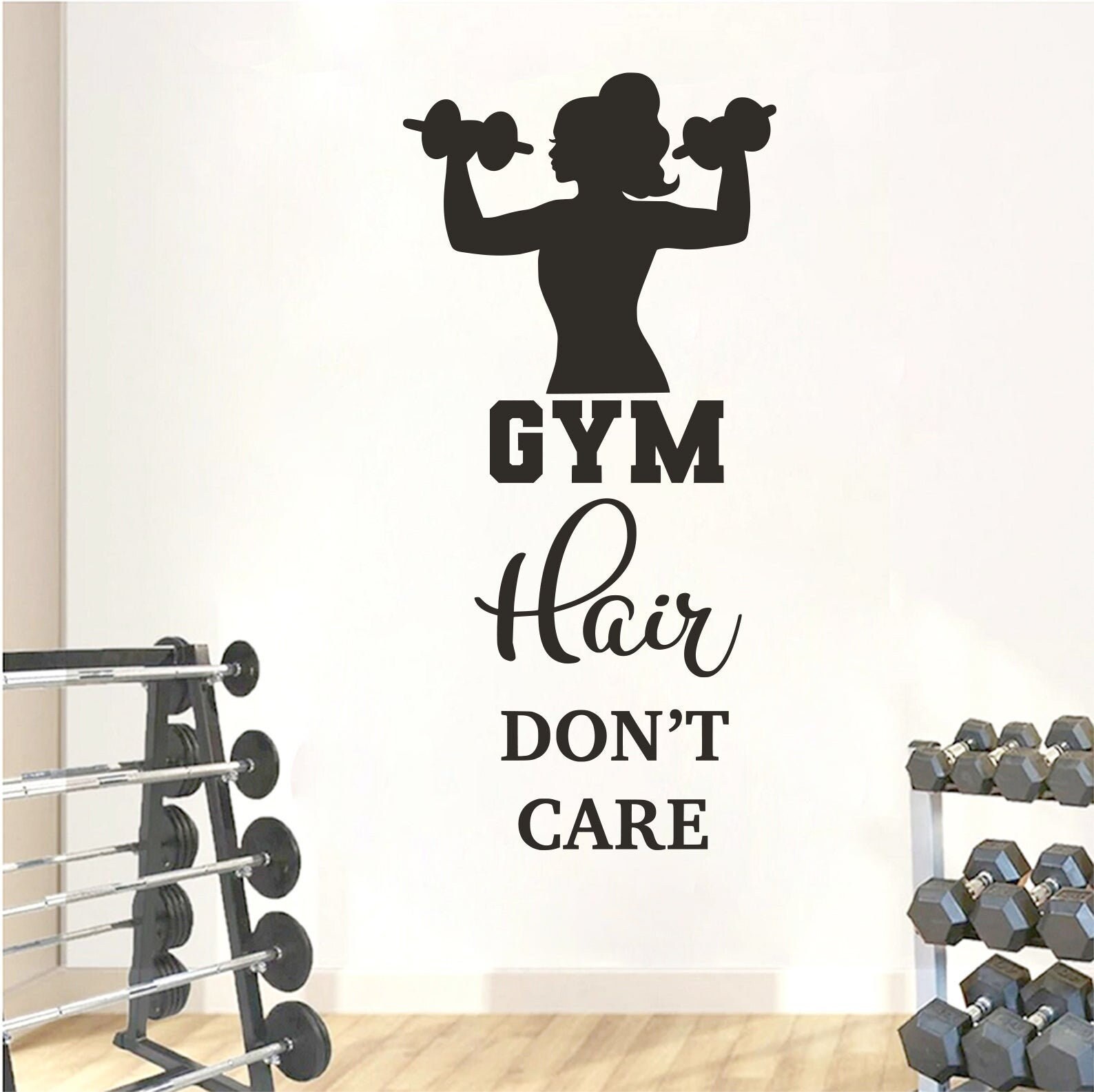 Fitness Wall Decal Motivational Quote Wall Decal Workout Wall Decal Gym Wall Decor Gym