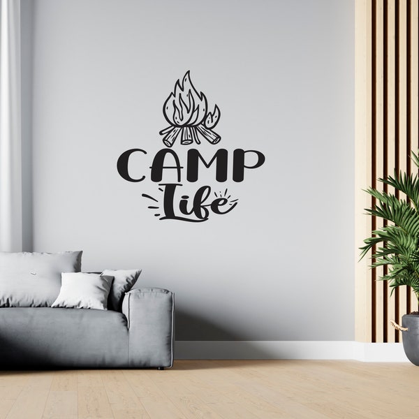 Camping Wall Decal Etsy