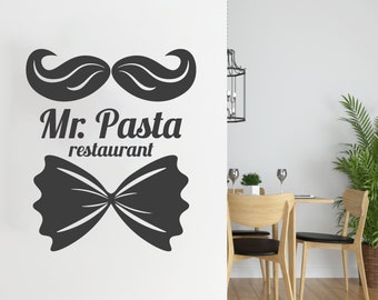 Wall Decal Window Sticker Italy Sticker Food Pizza Pasta Decor Restaurant Decor Italian Cuisine DU37