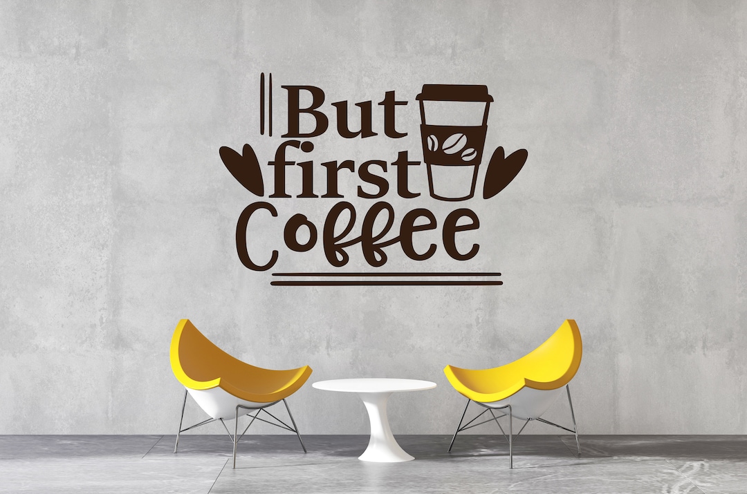 Coffee Wall Decal Espresso Wall Sticker Coffee Time Wall Decor for