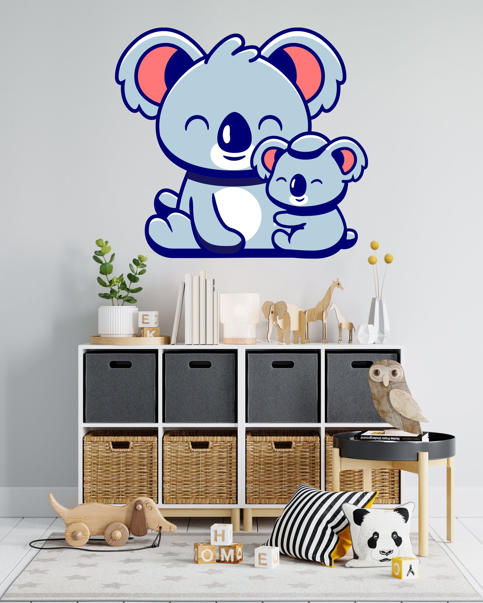 Colorful Koala Wall Decal Kids Bedroom Wall Stickers Etsy UK