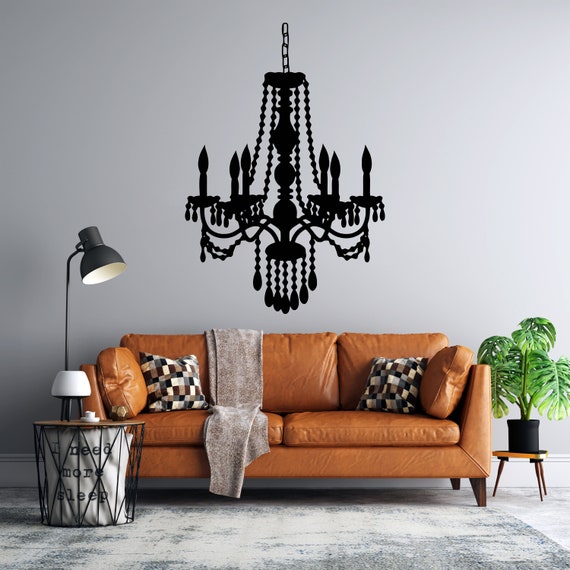 Chandelier Wall Decal Room Decor Living Vinyl Decals India Chandelier Wall Decal Room Decor Living, Chandelier Wall Stickers India