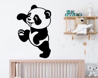 Panda Wall Decal Panda Bear Animals Bamboo Wall decor Wall Decal Window Sticker Vinyl sticker Handmade Custom Decals 335P