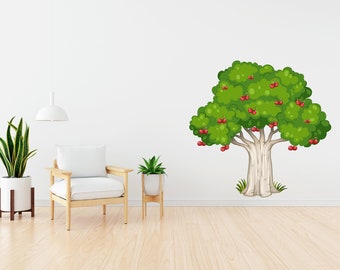 Tree Wall Decal | Colorful Tree Wall Stickers | Living Room Tree Vinyl Decals  | Tree Bedroom Decal | DU451