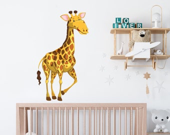 Sticker mural girafe pour chambre de bébé | Décoration murale girafe | Sticker mural girafe mignonne | Décoration murale girafe pour chambre de bébé K026