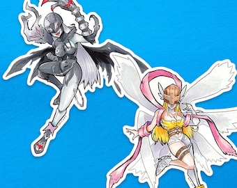 Digimon: Angewomon + Ladydevimon Vinyl Sticker Set