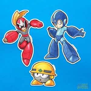 Mega Man: Mega Man Classic Vinyl Sticker Set | Megaman, Proto Man, Met