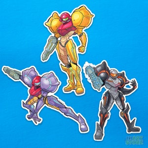 Metroid Prime: Samus Sticker Set 3 | Varia Suit, Gravity Suit, Phazon Suit