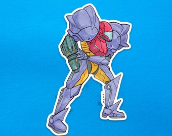 Metroid: Samus Metroid Prime Gravity Suit Vinyl Sticker