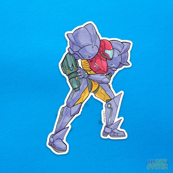 Metroid: Samus Metroid Prime Gravity Suit Vinyl Sticker