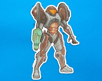 Metroid: Traje Oscuro Samus Vinilo Pegatina / Metroid Prime 2