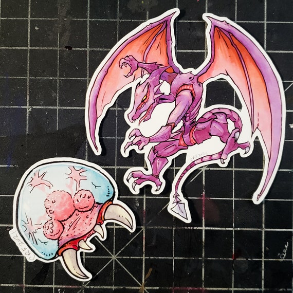 Metroid: Ridley and Metroid Vinyl Sticker Pack - Etsy