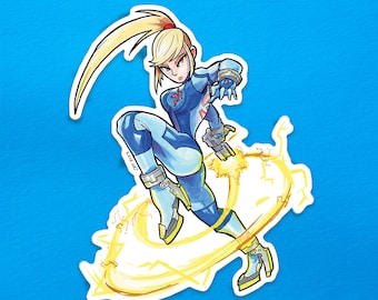 Metroid: Zero Suit Samus (Smash Ultimate Version) Vinyl Sticker